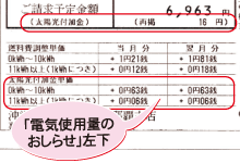 電気使用量のおしらせ